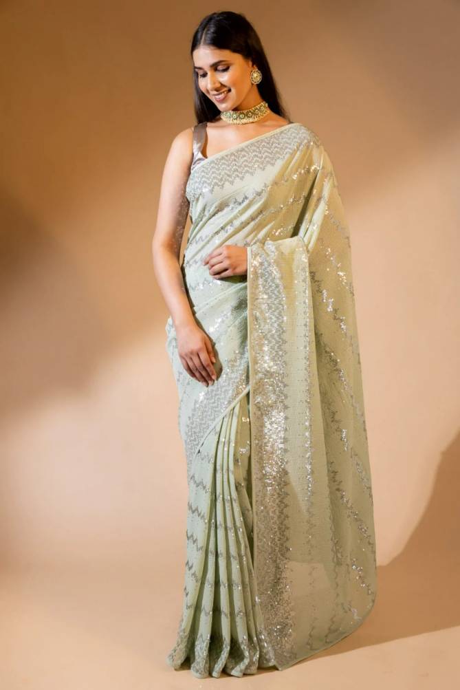 Ram setu Fancy Heavy Designer Wholesale Party Wear Georgette Sarees